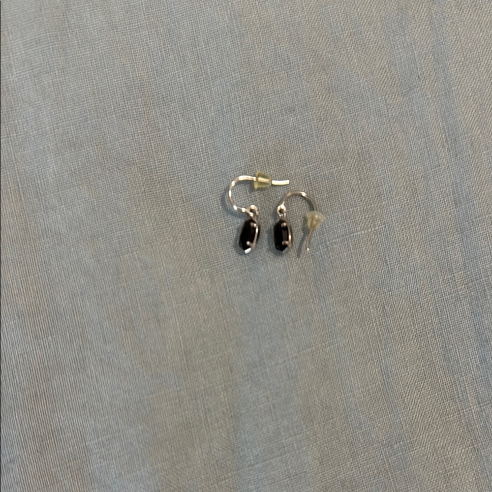 Kendra Scott Black and Silver Modern Earrings